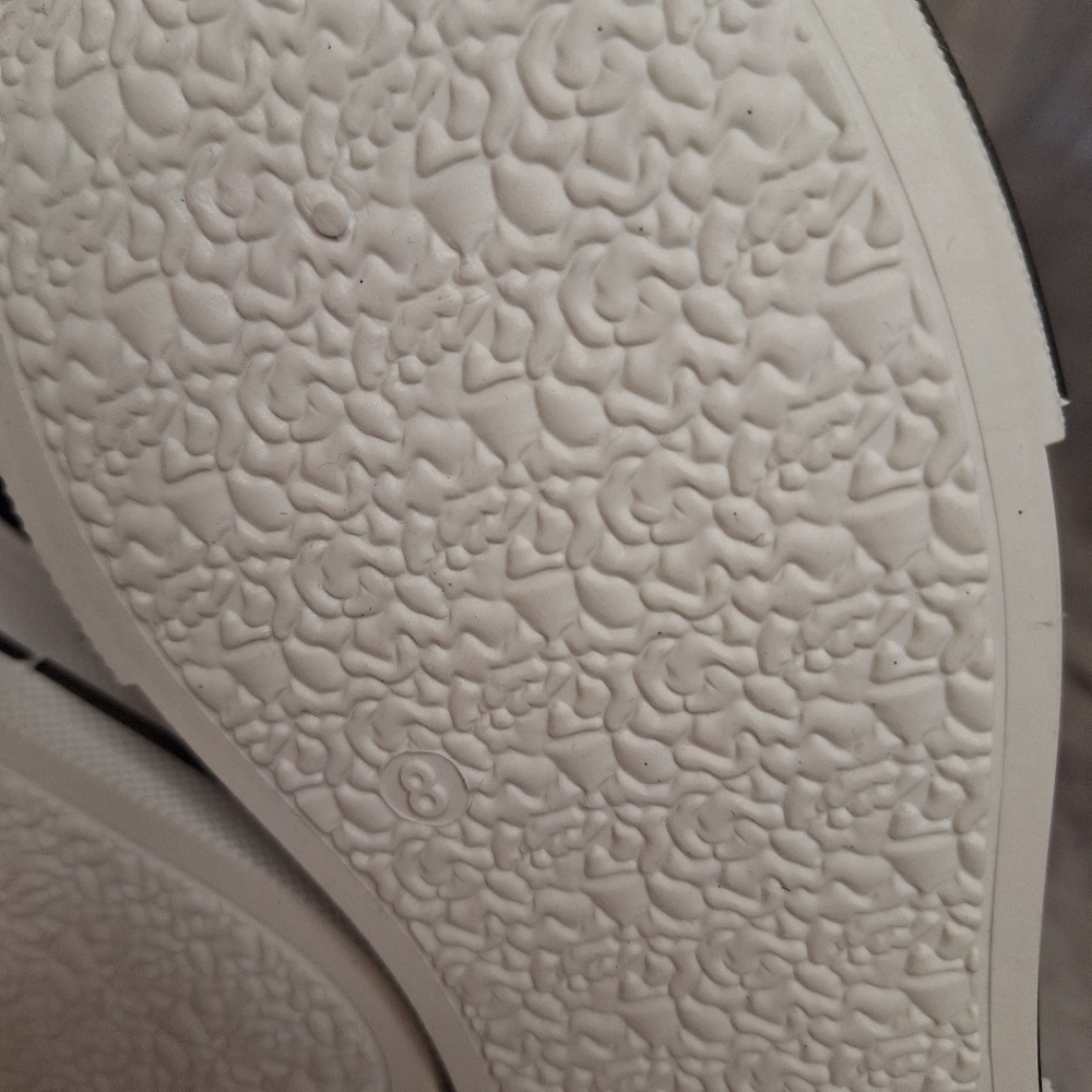 Very G Slip On Black Glitter White & Glitter Laces Canvas Platform Sneakers 8 - Picture 6 of 7